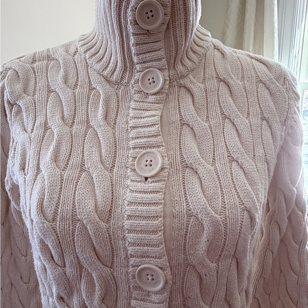 Women's Polo RL jeans Cable Knit Sweater - Picture 3 of 8